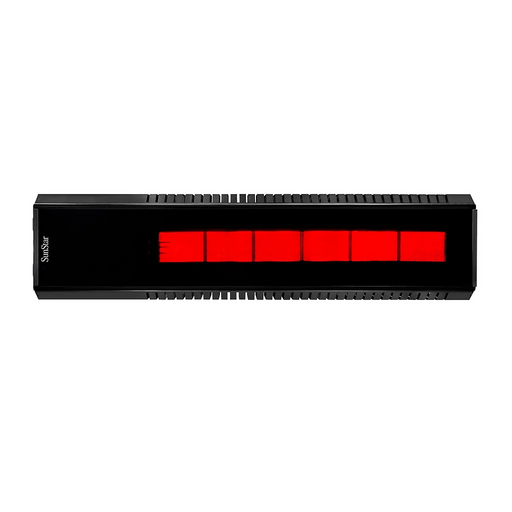 Sunstar Black Glass Series Infrared Patio Heater (50000-34000 BTUs)