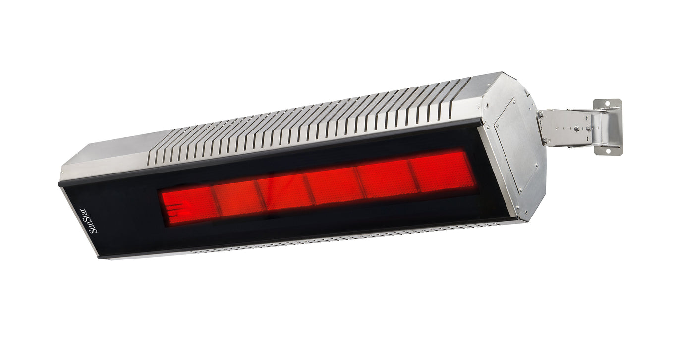 Sunstar Marine Grade Series N7 MGL0 35000-24000 BTUs Natural Gas Radiant Infrared Horizontal Mount Patio Heater in 48 x 11.8 x 9.6 in. - Stainless Steel Color